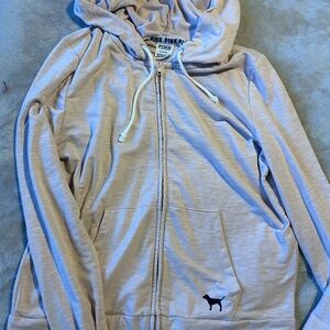 Victoria's Secret PINK Light Pink Hoodie with Black Trim